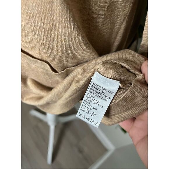 August Silk Tan Heather Cotton Blend Long Sleeve Tunic Top Size Large NWT - Picture 6 of 6